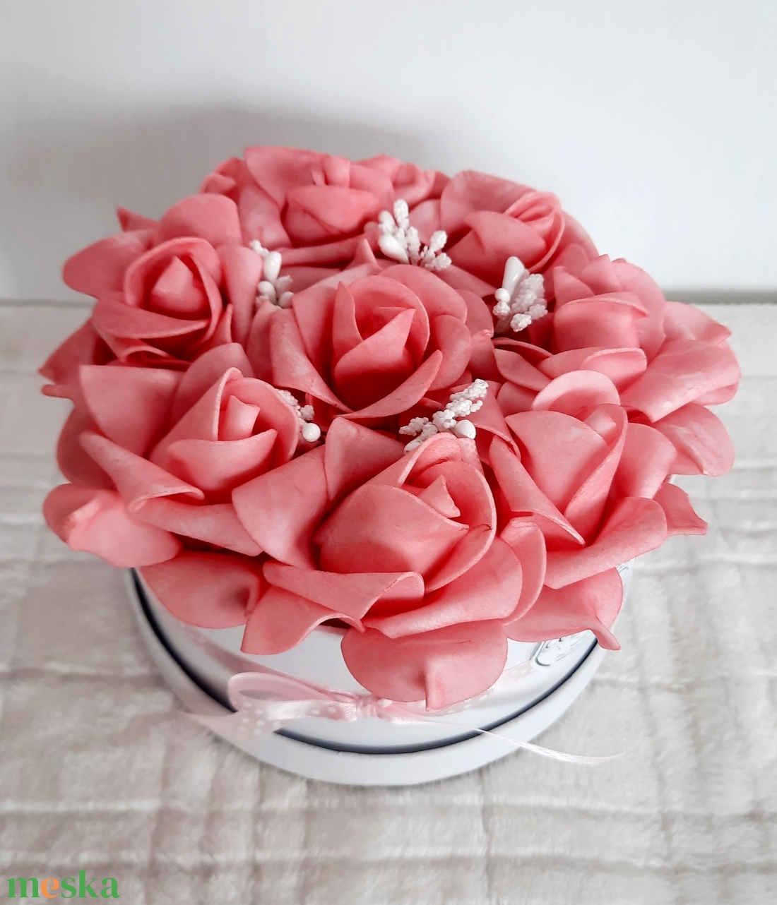 Rózsabox fehér dobozban - otthon & életmód - dekoráció - Meska.hu