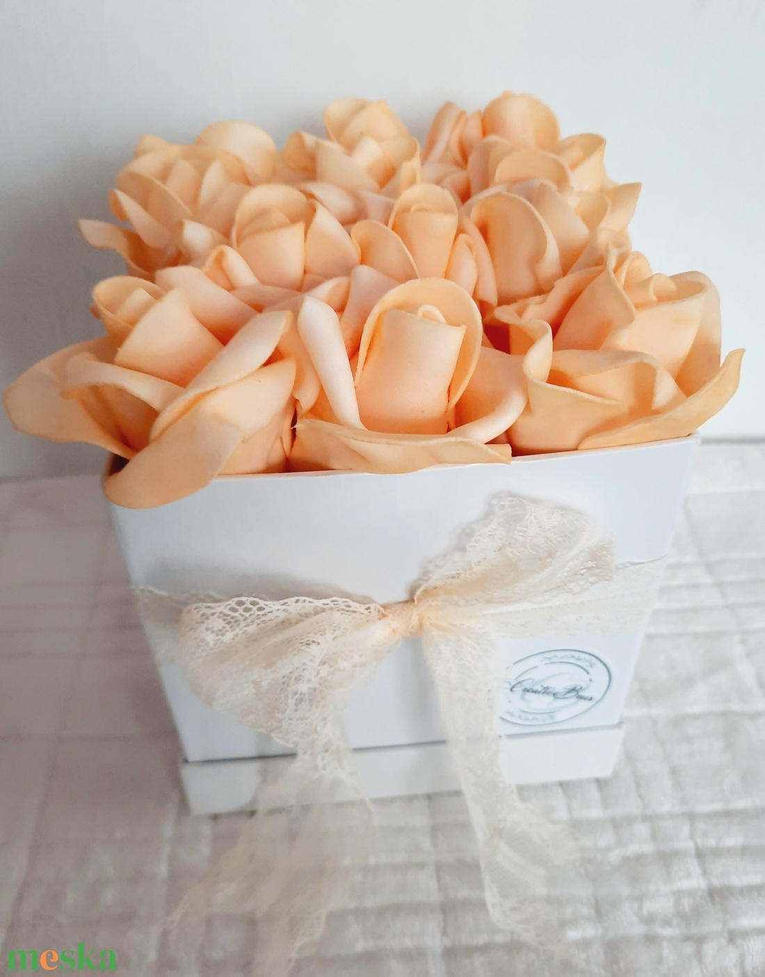 Narancsos rózsabox csipével - otthon & életmód - dekoráció - Meska.hu