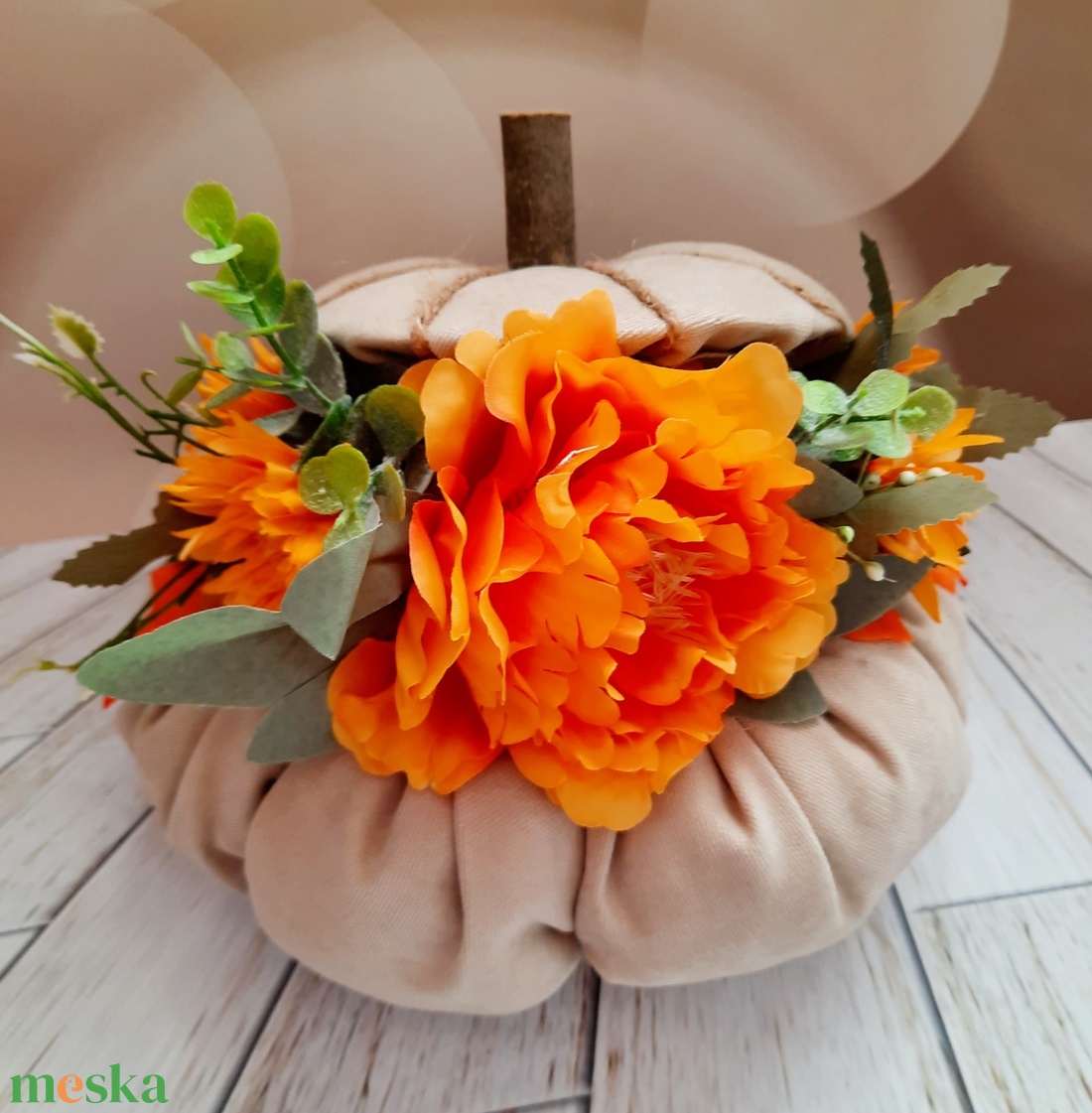 Textiltök virágokkal  - otthon & életmód - dekoráció - asztal és polc dekoráció - asztaldísz - Meska.hu Textiltök virágokkal  - otthon & életmód - dekoráció - asztal és polc dekoráció - asztaldísz - Meska.hu