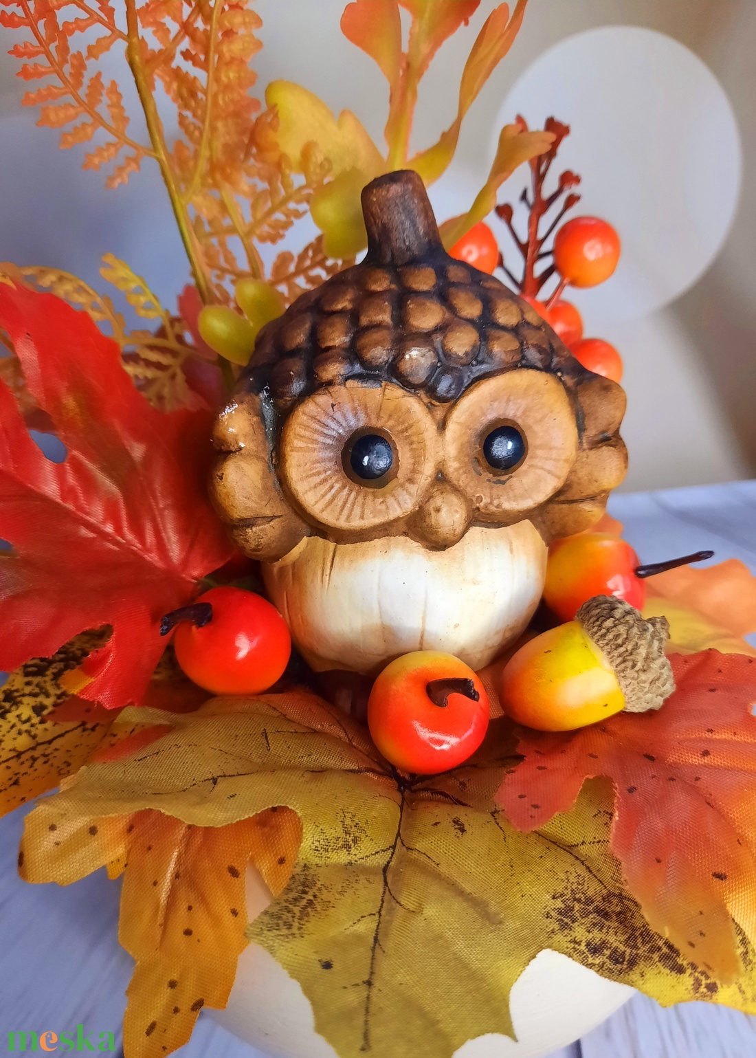 Őszi kisbagoly - otthon & életmód - dekoráció - asztal és polc dekoráció - asztaldísz - Meska.hu Őszi kisbagoly - otthon & életmód - dekoráció - asztal és polc dekoráció - asztaldísz - Meska.hu