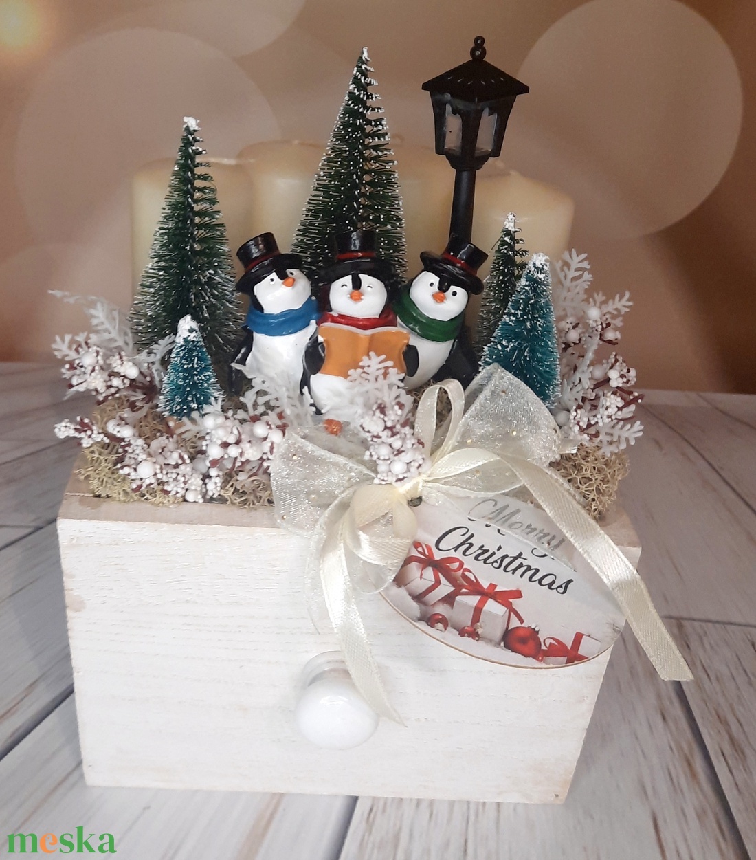 Éneklő pingvinek adventi dekor - karácsony - adventi díszek - adventi asztaldísz - Meska.hu Éneklő pingvinek adventi dekor - karácsony - adventi díszek - adventi asztaldísz - Meska.hu