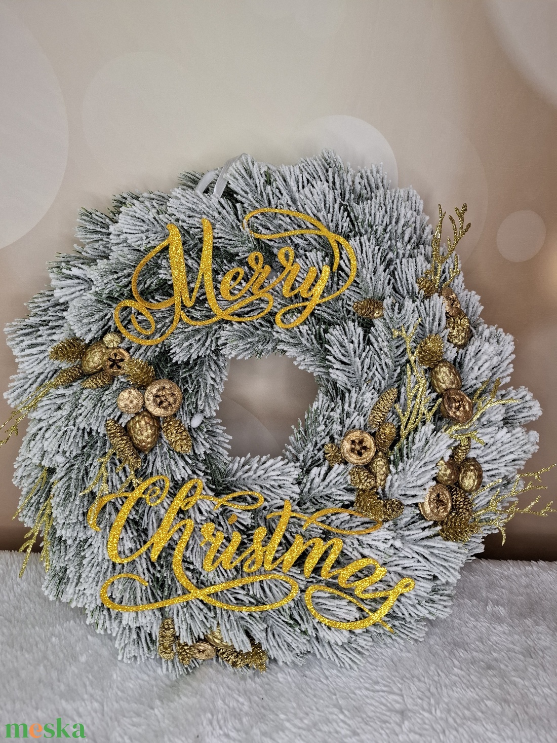 Adventi kopogtató Merry Christmas - karácsony - karácsonyi lakásdekoráció - karácsonyi ajtódíszek - Meska.hu