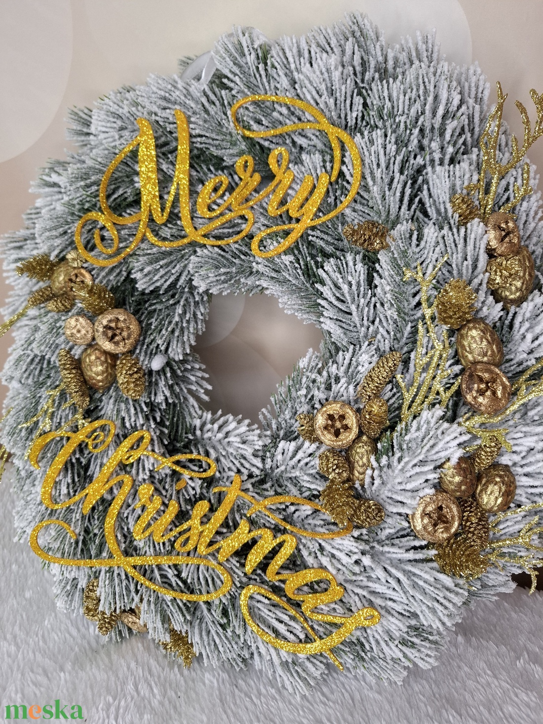 Adventi kopogtató Merry Christmas - karácsony - karácsonyi lakásdekoráció - karácsonyi ajtódíszek - Meska.hu