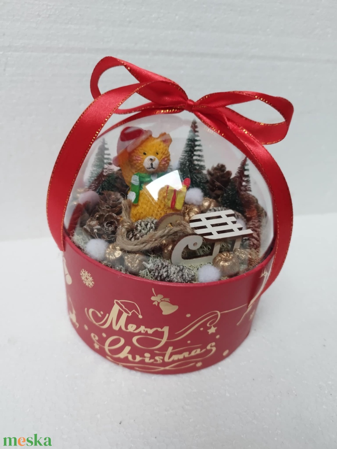 Karácsonyi ajándék doboz - karácsony - karácsonyi lakásdekoráció - ünnepi asztaldekoráció - Meska.hu