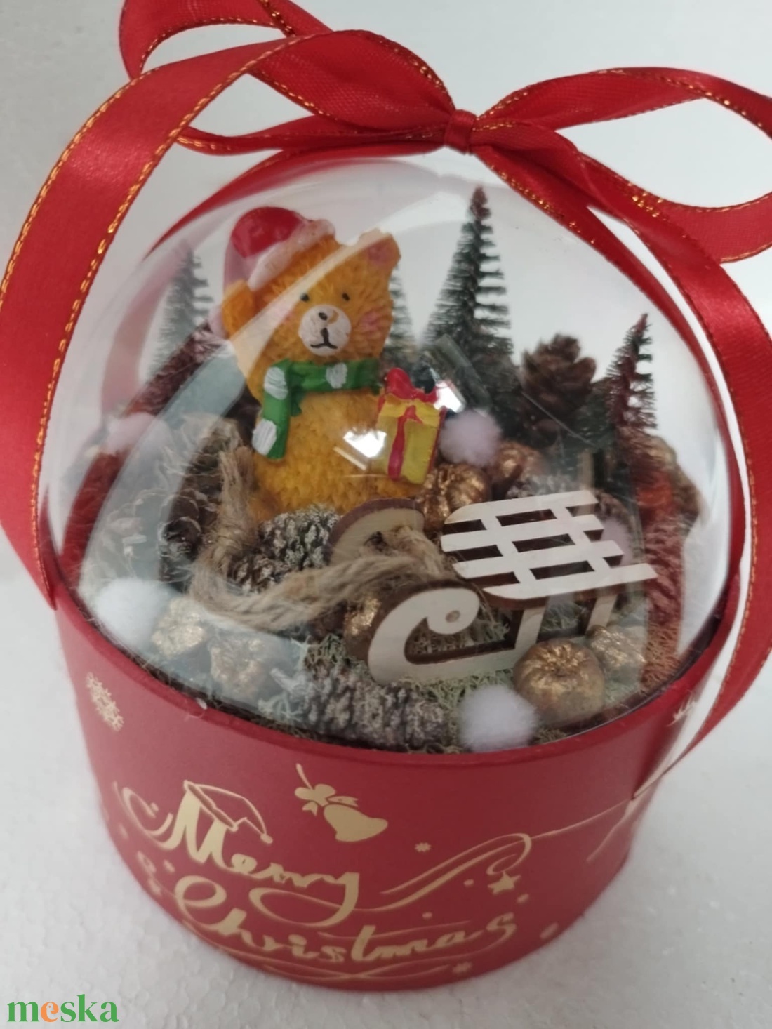 Karácsonyi ajándék doboz - karácsony - karácsonyi lakásdekoráció - ünnepi asztaldekoráció - Meska.hu