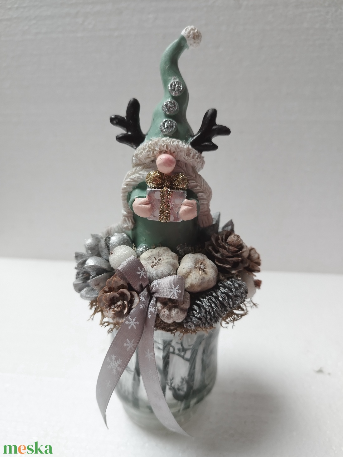 Manós karácsonyi dísz - karácsony - karácsonyi lakásdekoráció - karácsonyi lakásdíszek - Meska.hu