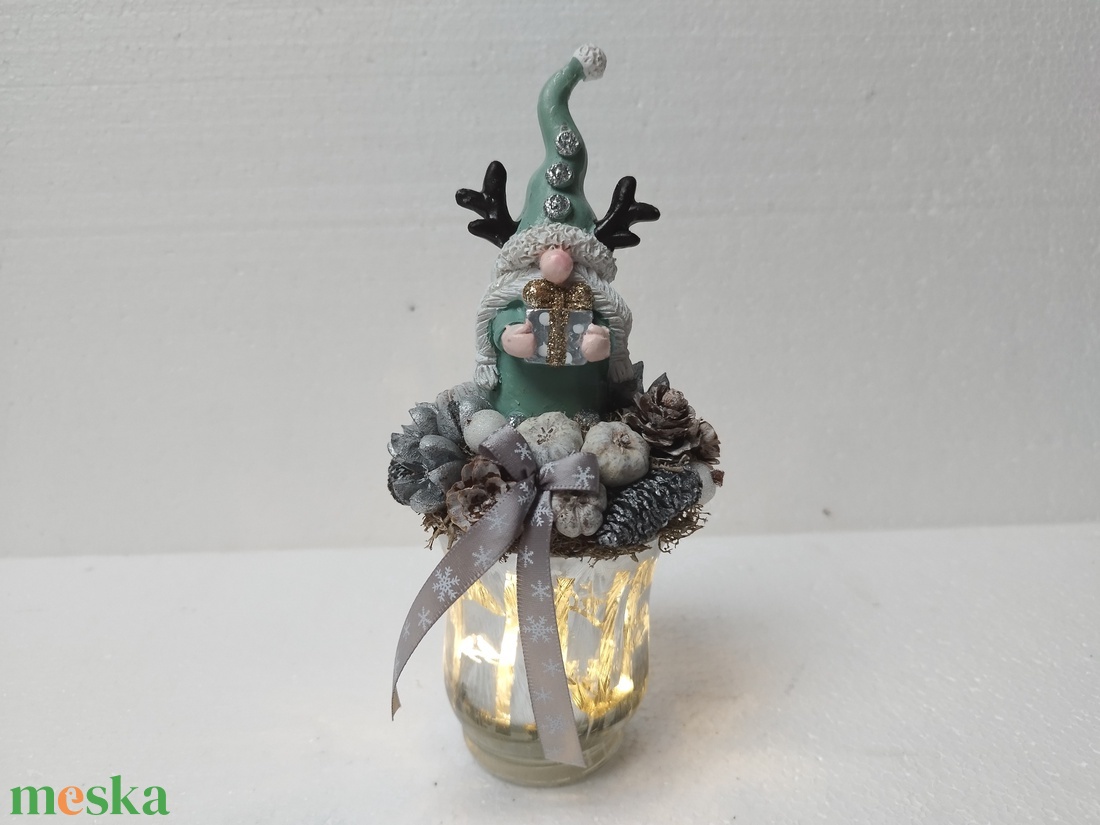 Manós karácsonyi dísz - karácsony - karácsonyi lakásdekoráció - karácsonyi lakásdíszek - Meska.hu