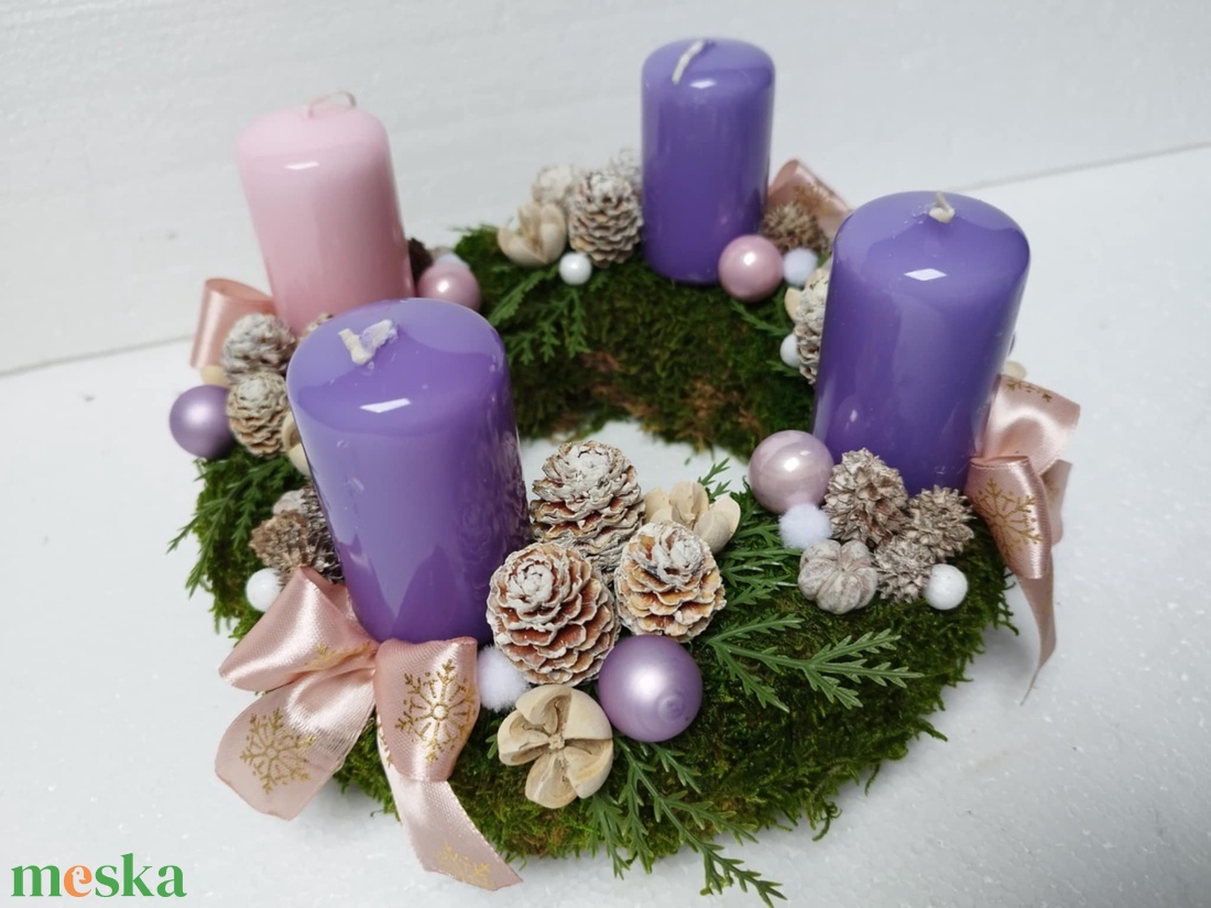 Adventi koszorú  - karácsony - adventi díszek - adventi koszorú - Meska.hu