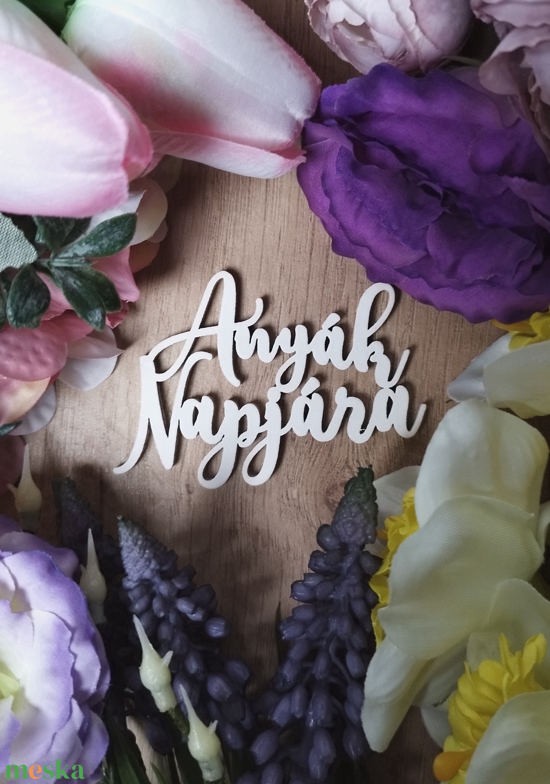 Anyák napjára fa felirat  - kellékek & szerszámok - hobby fa alapanyag - egyéb fatermék - Meska.hu