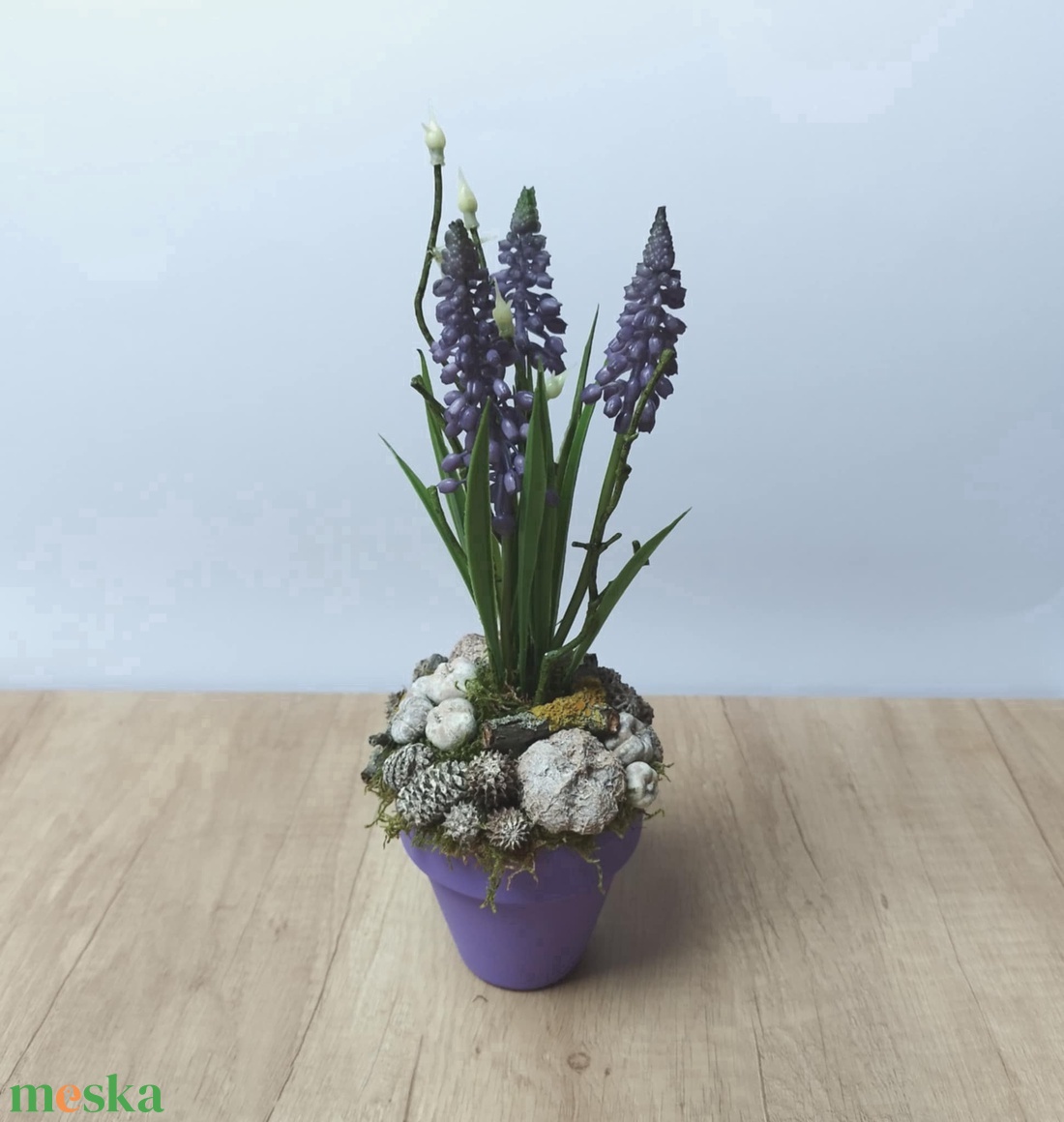 Gyöngyikés tavaszi asztaldísz - otthon & életmód - dekoráció - asztal és polc dekoráció - asztaldísz - Meska.hu