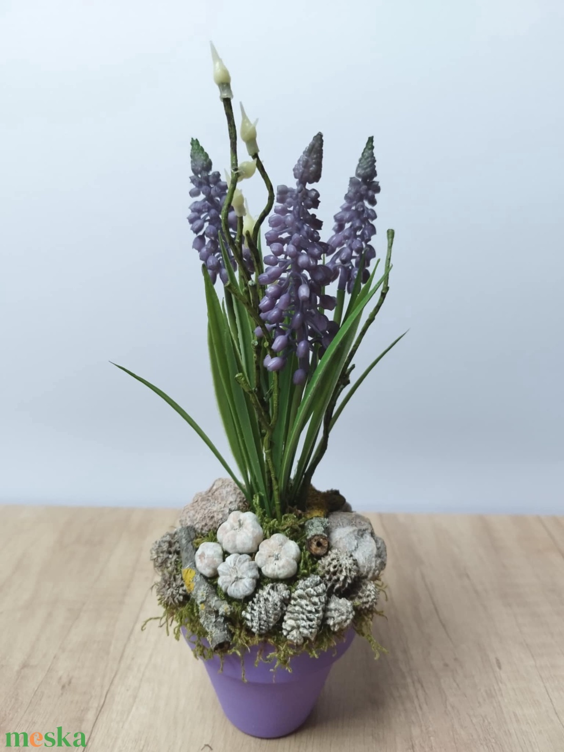 Gyöngyikés tavaszi asztaldísz - otthon & életmód - dekoráció - asztal és polc dekoráció - asztaldísz - Meska.hu