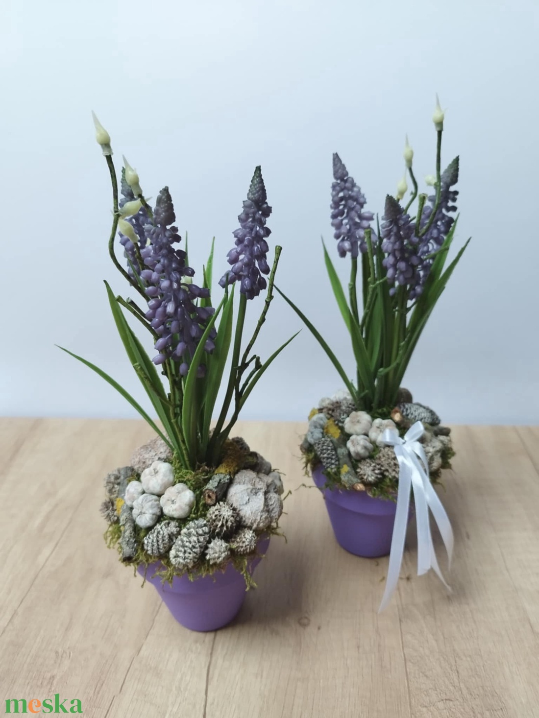 Gyöngyikés tavaszi asztaldísz - otthon & életmód - dekoráció - asztal és polc dekoráció - asztaldísz - Meska.hu