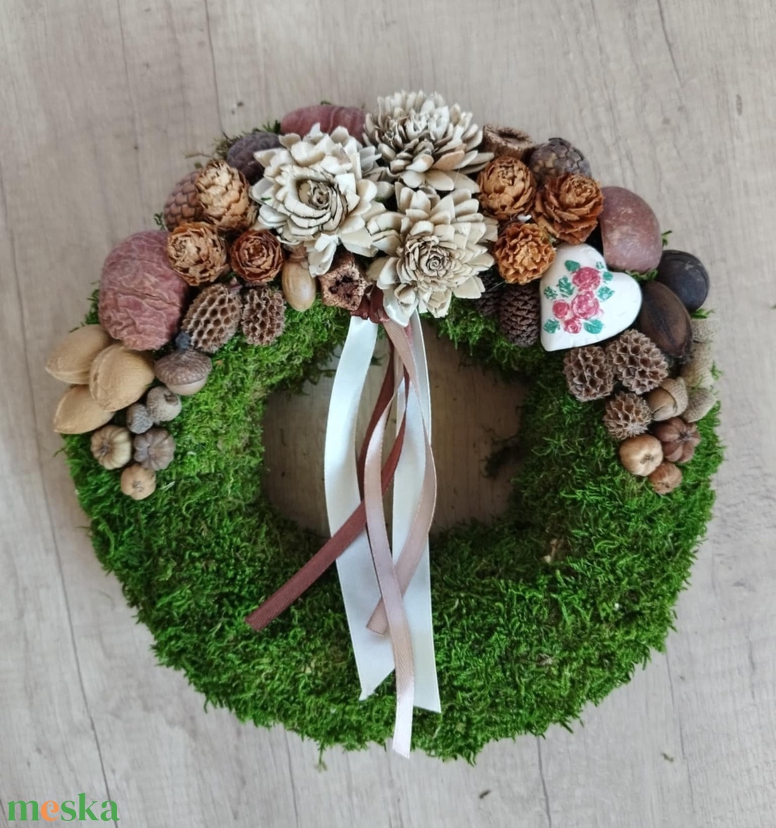 Moha koszorú 20cm (Sírdísz, kegyeleti dísz) - otthon & életmód - vallás - temetkezési tárgy - Meska.hu
