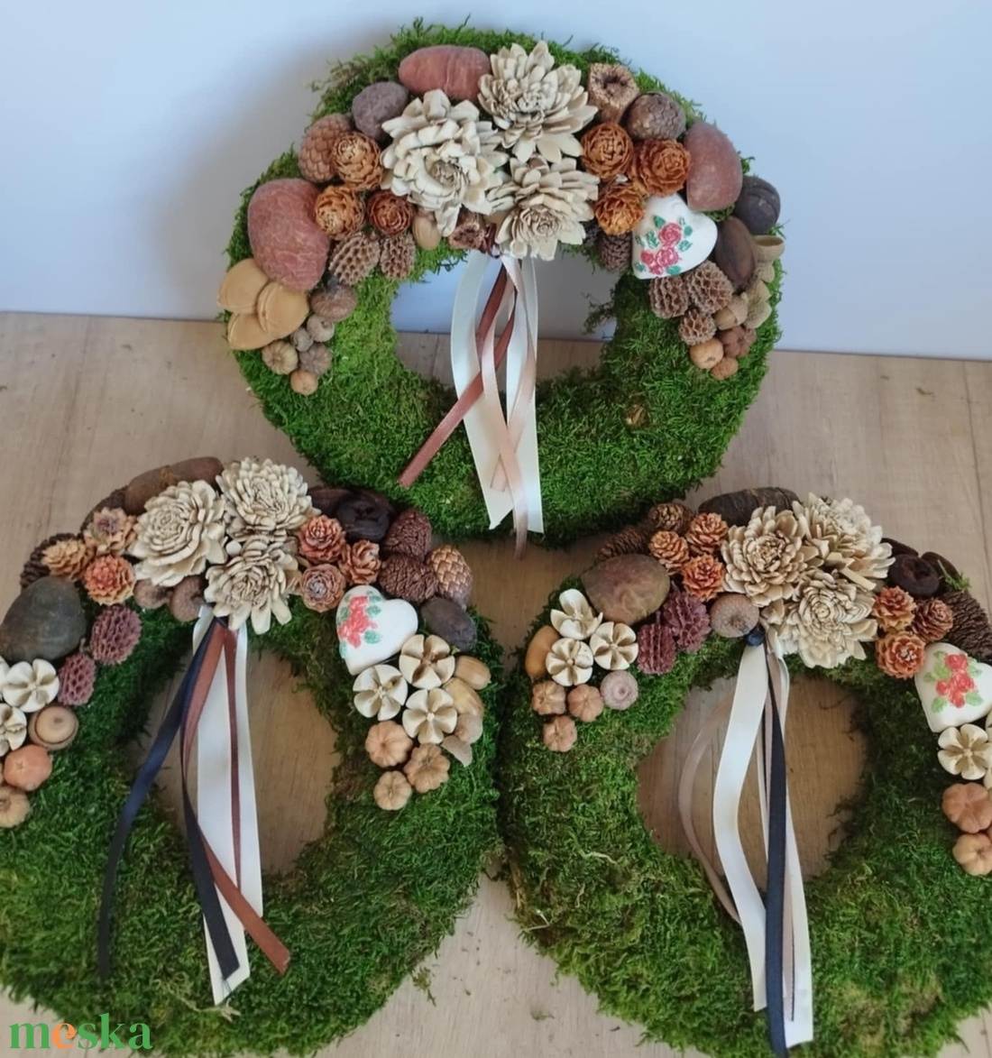 Moha koszorú 20cm (Sírdísz, kegyeleti dísz) - otthon & életmód - vallás - temetkezési tárgy - Meska.hu