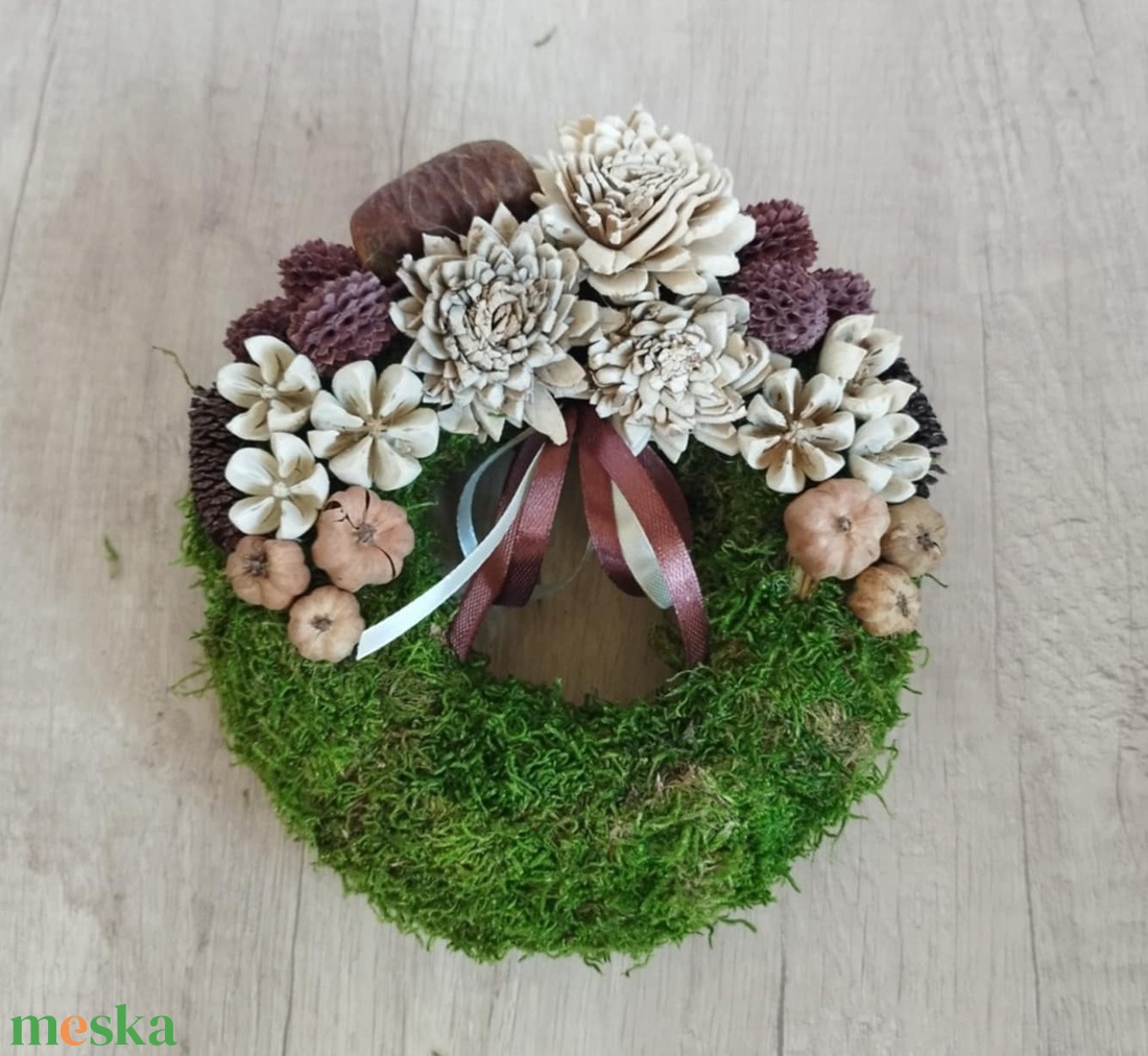 Moha koszorú 15cm (Sírdísz, kegyeleti dísz) - otthon & életmód - vallás - temetkezési tárgy - sírkoszorú, kegyeleti koszorú - Meska.hu