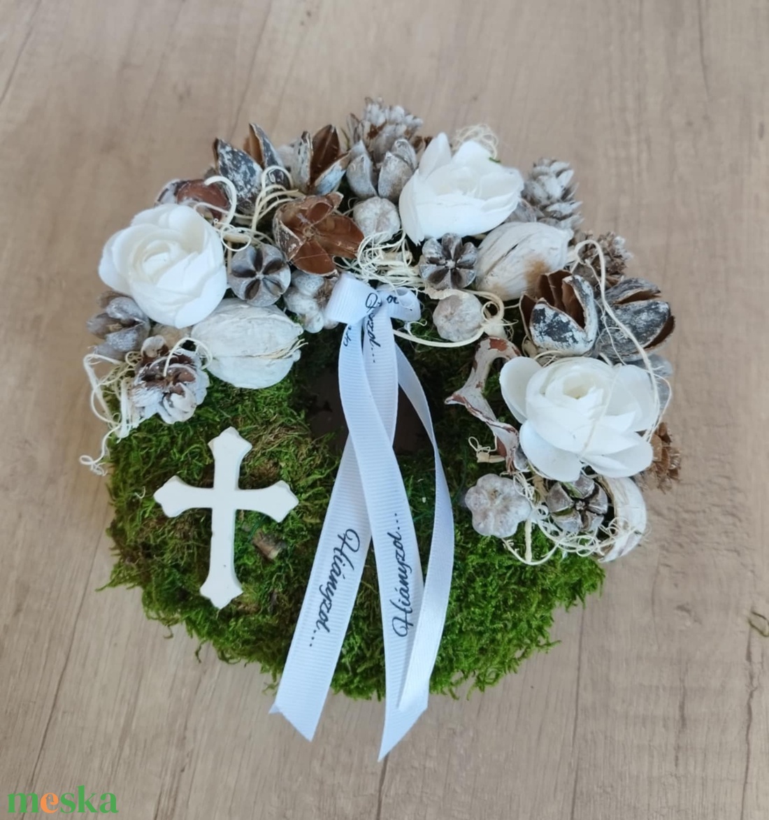 Moha koszorú 15cm (Sírdísz, kegyeleti dísz) - otthon & életmód - vallás - temetkezési tárgy - Meska.hu Moha koszorú 15cm (Sírdísz, kegyeleti dísz) - otthon & életmód - vallás - temetkezési tárgy - Meska.hu