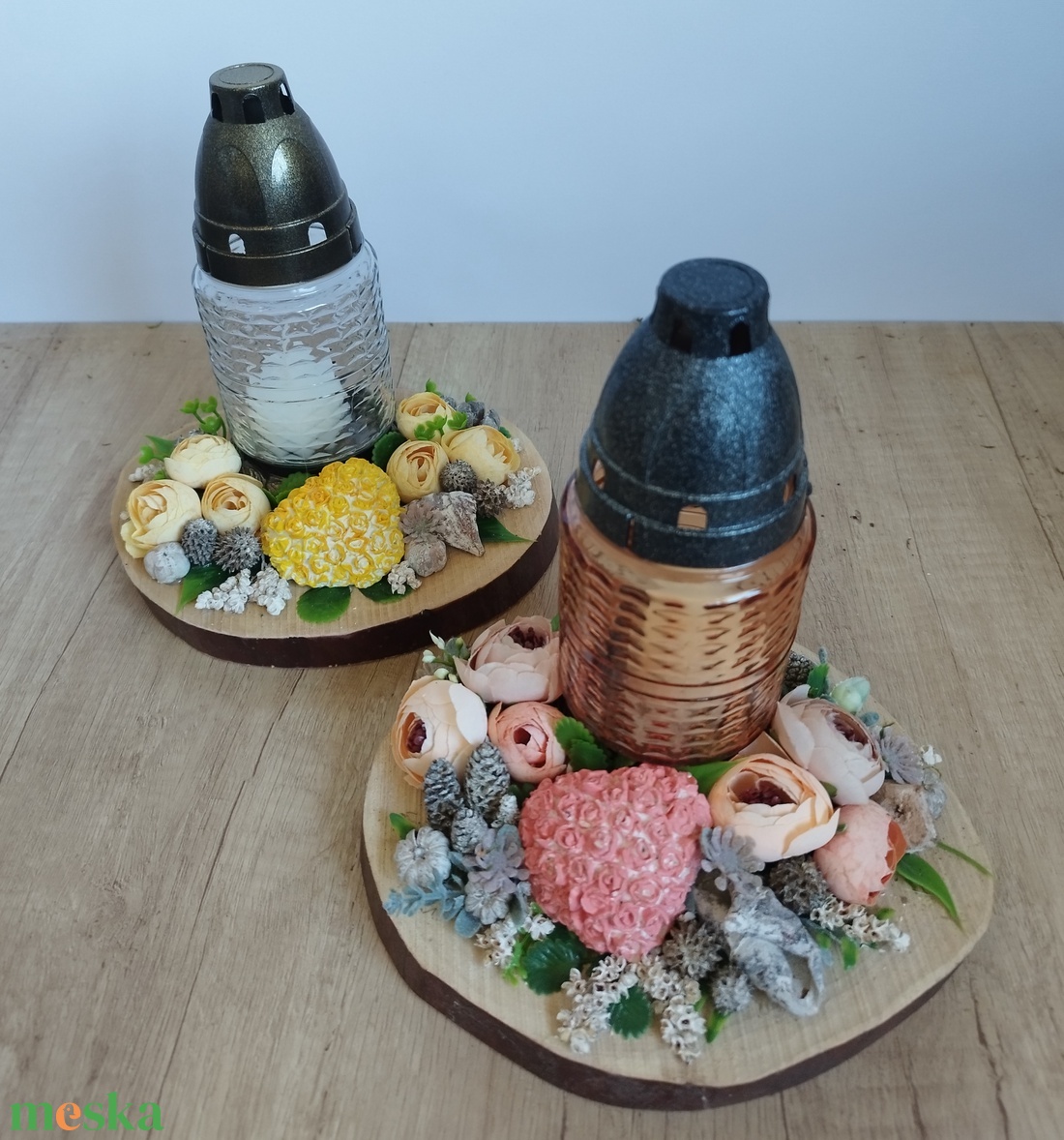 Fa korongos kegyeleti dísz (sírdísz) - otthon & életmód - vallás - temetkezési tárgy - Meska.hu Fa korongos kegyeleti dísz (sírdísz) - otthon & életmód - vallás - temetkezési tárgy - Meska.hu