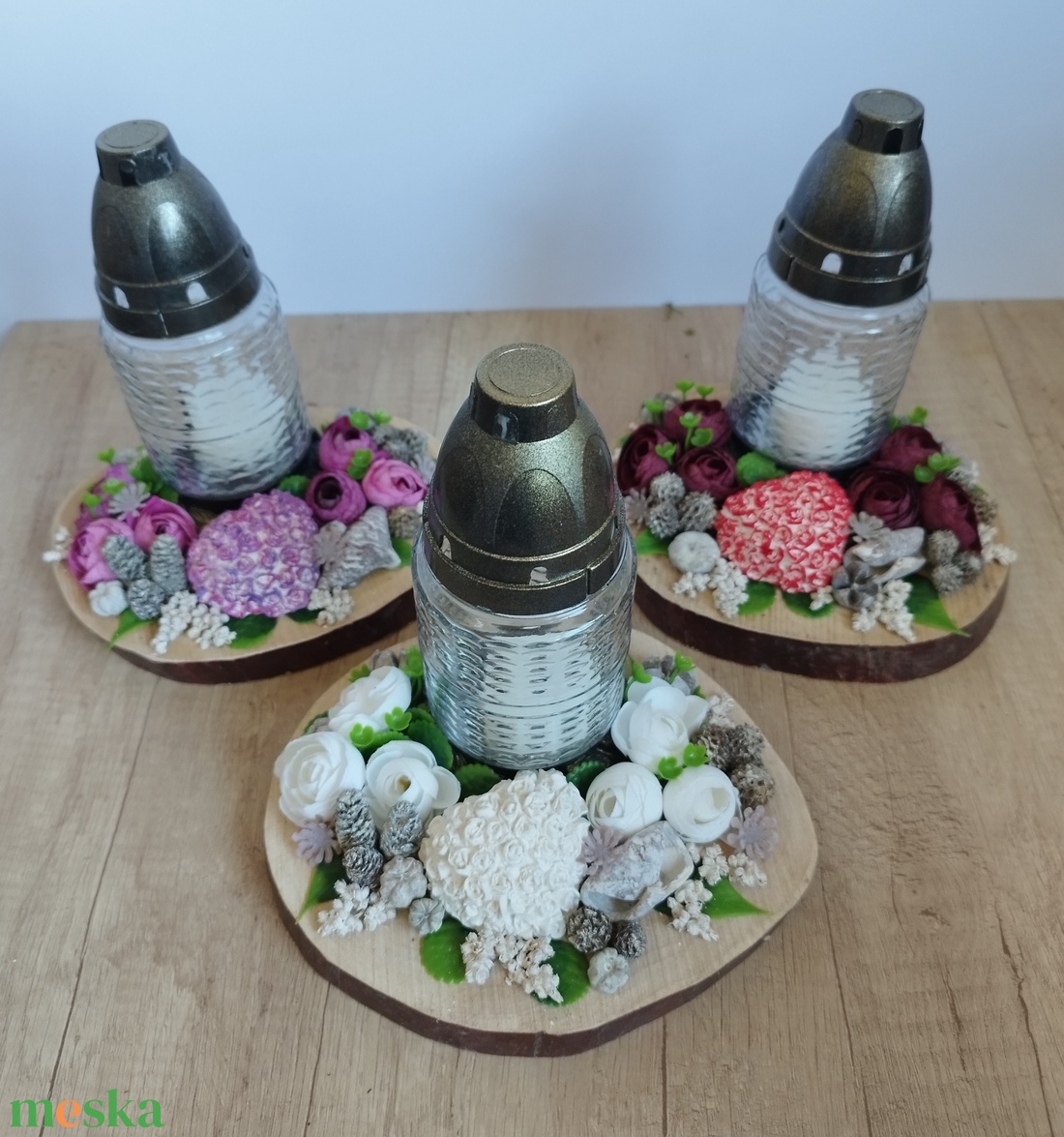 Fa korongos kegyeleti dísz (sírdísz) - otthon & életmód - vallás - temetkezési tárgy - Meska.hu Fa korongos kegyeleti dísz (sírdísz) - otthon & életmód - vallás - temetkezési tárgy - Meska.hu
