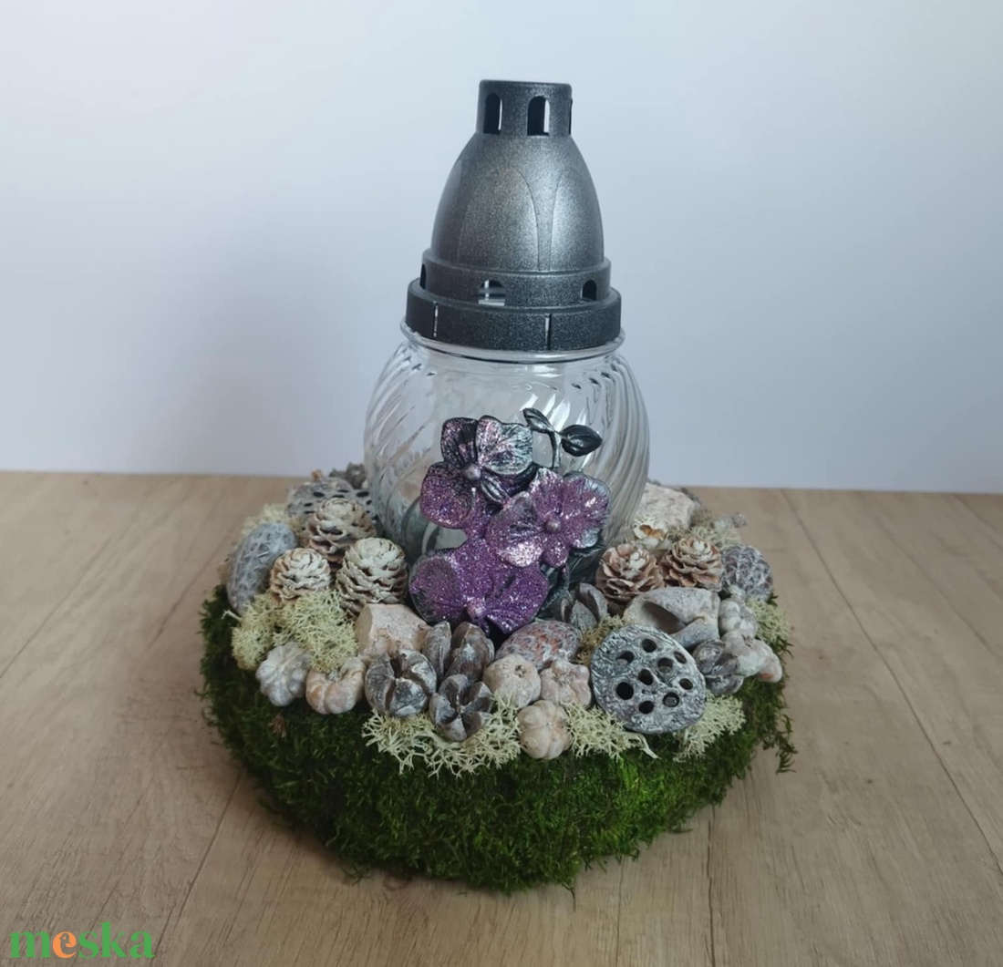 Moha koszorú mécsessel 20cm (kegyeleti dísz, sírdísz) - otthon & életmód - vallás - temetkezési tárgy - Meska.hu Moha koszorú mécsessel 20cm (kegyeleti dísz, sírdísz) - otthon & életmód - vallás - temetkezési tárgy - Meska.hu