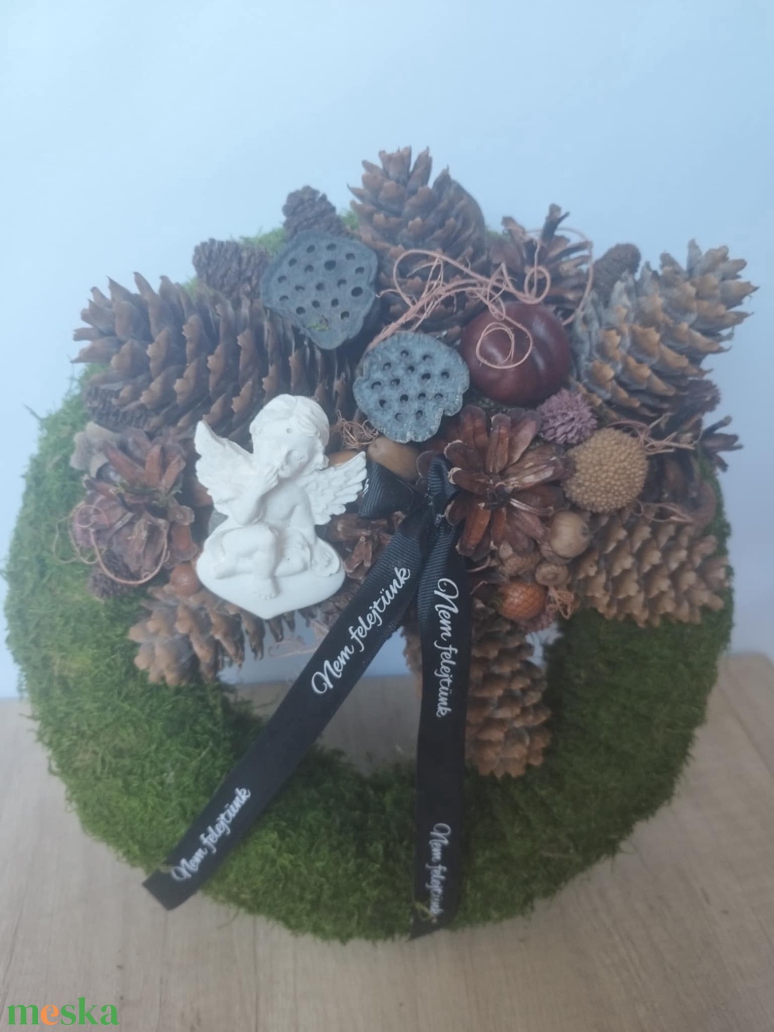 Moha koszorú 30cm (kegyeleti dísz, sírdísz) - otthon & életmód - vallás - temetkezési tárgy - Meska.hu Moha koszorú 30cm (kegyeleti dísz, sírdísz) - otthon & életmód - vallás - temetkezési tárgy - Meska.hu