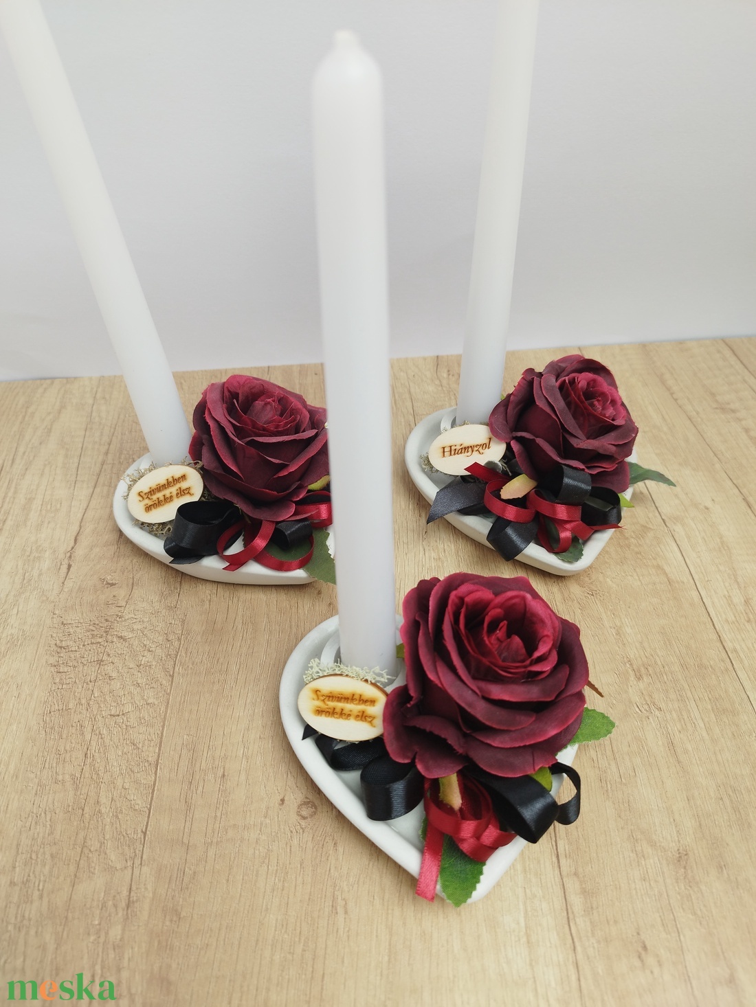 Gipsz szív gyetyával (Kegyeleti dísz, sírdísz) - otthon & életmód - vallás - temetkezési tárgy - temetői gyertyák, mécsesek - Meska.hu Gipsz szív gyetyával (Kegyeleti dísz, sírdísz) - otthon & életmód - vallás - temetkezési tárgy - temetői gyertyák, mécsesek - Meska.hu