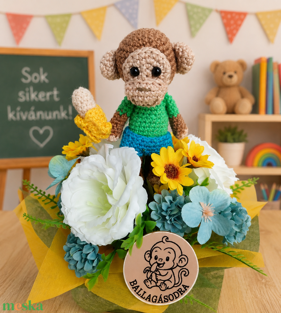 Fiús ballagási kész csokrok (ovis, bölcsis)  - otthon & életmód - virágdekoráció - virágok - virágcsokor - Meska.hu