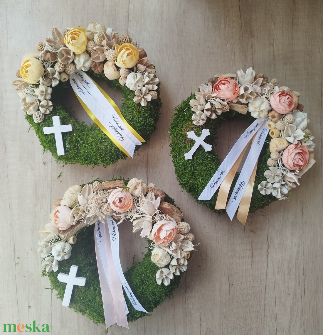 Moha koszorú 15cm (Sírdísz, kegyeleti dísz) - otthon & életmód - vallás - temetkezési tárgy - sírkoszorú, kegyeleti koszorú - Meska.hu