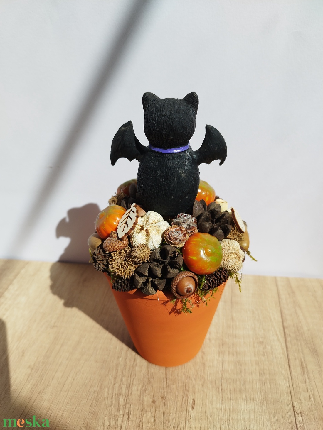 Halloween-i cica � őszi asztaldísz  - otthon & életmód - dekoráció - asztal és polc dekoráció - asztaldísz - Meska.hu
