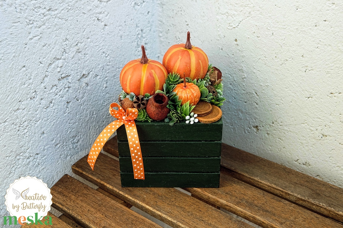 Őszi tökös asztaldísz halloween asztaldísz - - Meska.hu Őszi tökös asztaldísz halloween asztaldísz - - Meska.hu