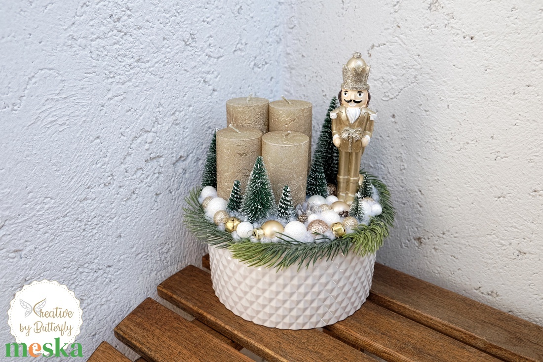 Adventi asztaldísz karácsonyi asztaldísz - karácsony - adventi díszek - adventi asztaldísz - Meska.hu