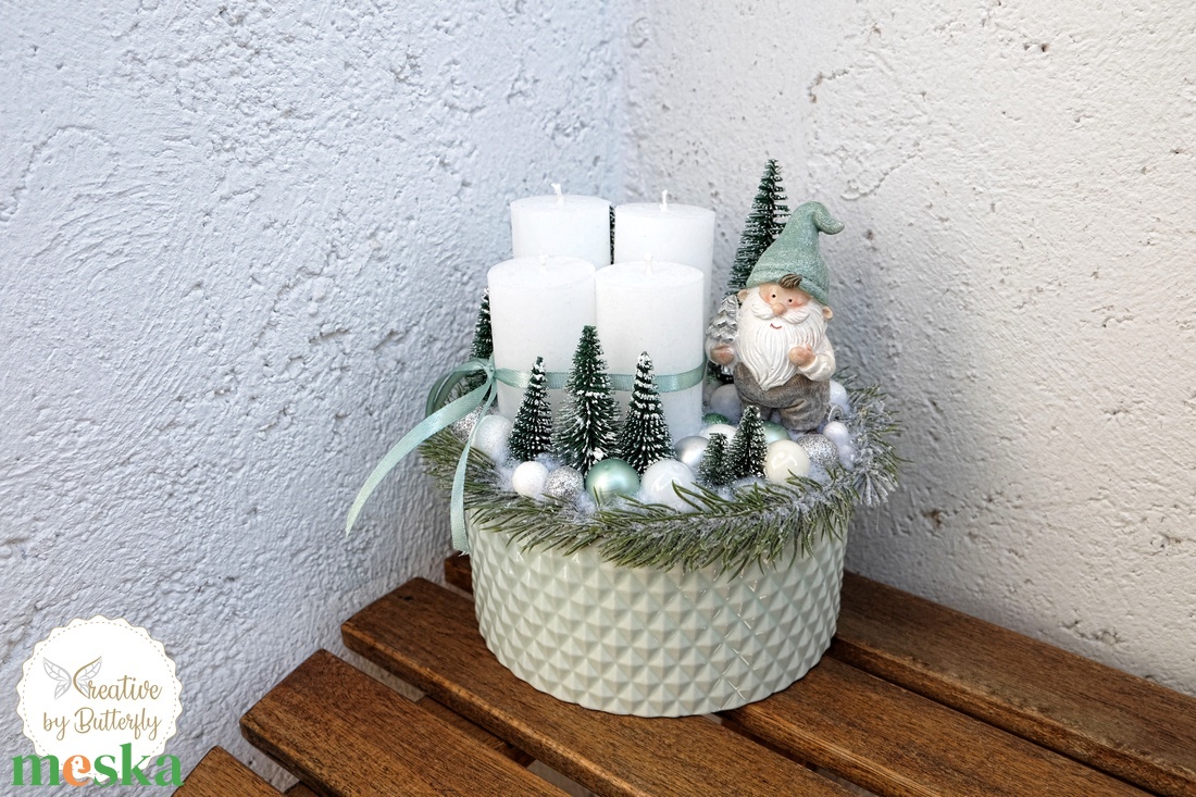 Adventi asztaldísz karácsonyi asztaldísz - karácsony - adventi díszek - adventi asztaldísz - Meska.hu