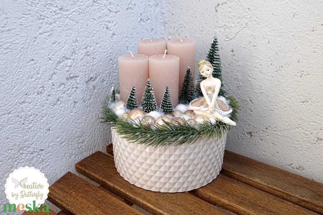 Adventi asztaldísz karácsonyi asztaldísz - karácsony - adventi díszek - adventi asztaldísz - Meska.hu