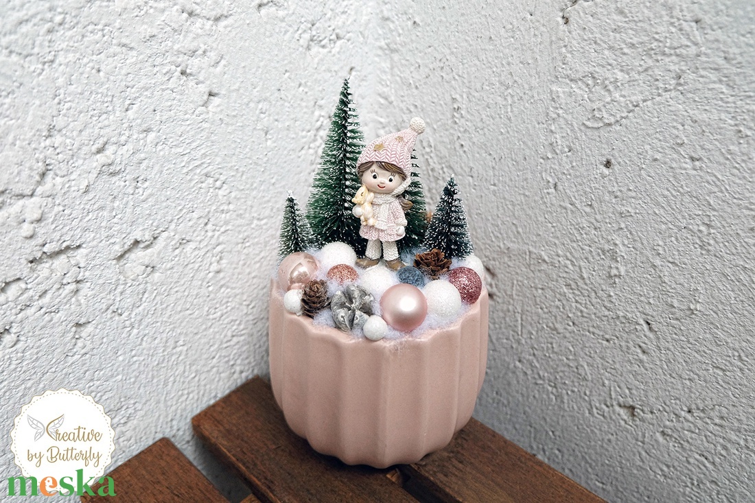 Karácsonyi mini asztaldísz - karácsony - karácsonyi lakásdekoráció - karácsonyi lakásdíszek - Meska.hu