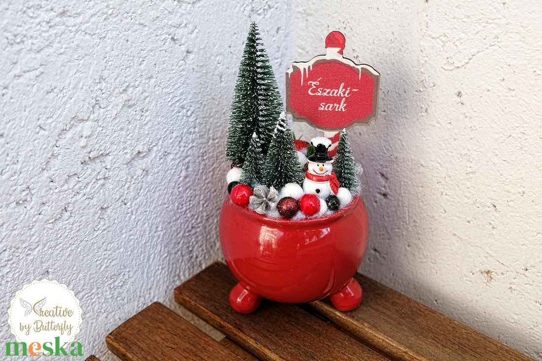 Karácsonyi mini asztaldísz - karácsony - karácsonyi lakásdekoráció - karácsonyi lakásdíszek - Meska.hu
