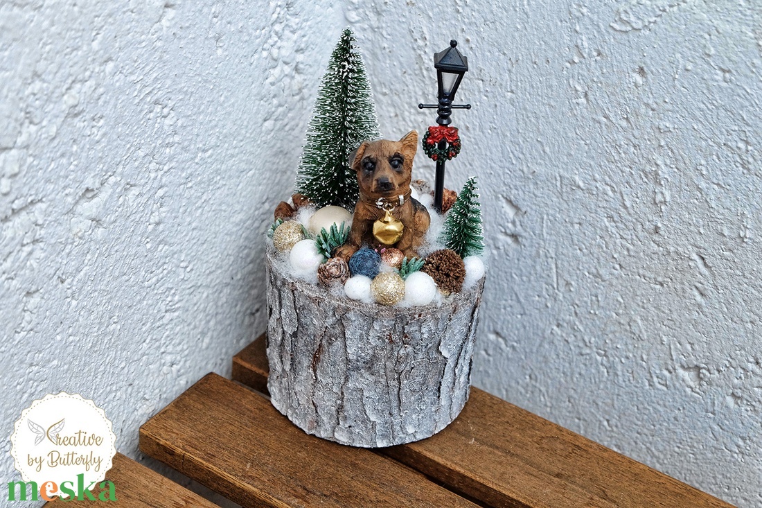 Karácsonyi mini asztaldísz - karácsony - karácsonyi lakásdekoráció - karácsonyi lakásdíszek - Meska.hu