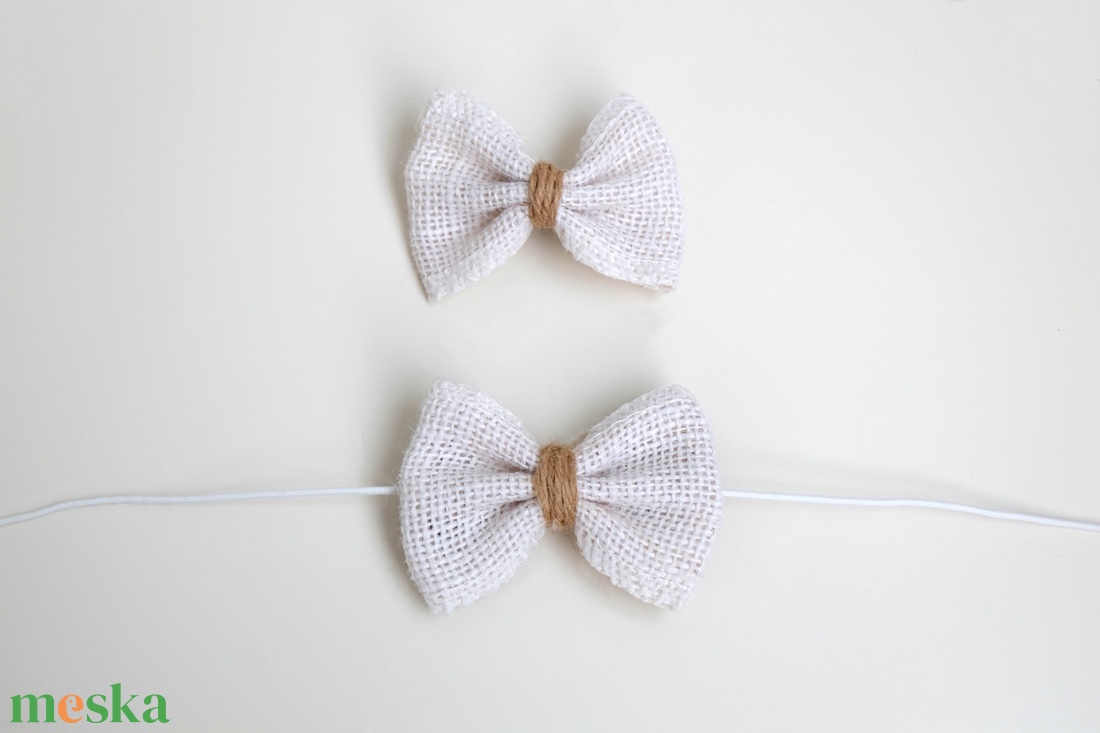 Menyasszonyi kontycsattos hajdísz csokornyakkendővel juta - esküvő - hajdísz - kontydísz & hajdísz - Meska.hu