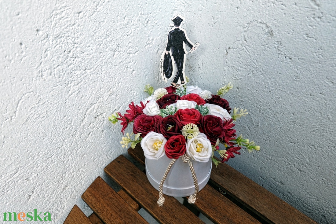 Ballagási virág ballagási ajándék diplomaosztó ajándék - otthon & életmód - virágdekoráció - virágdíszek - asztali virágdísz - Meska.hu