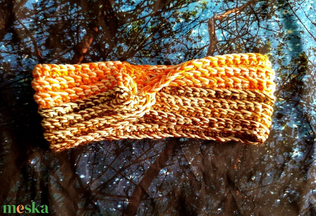 Horgolt fülmelegítő - ruha & divat - sál, sapka, kendő - fejpánt - Meska.hu