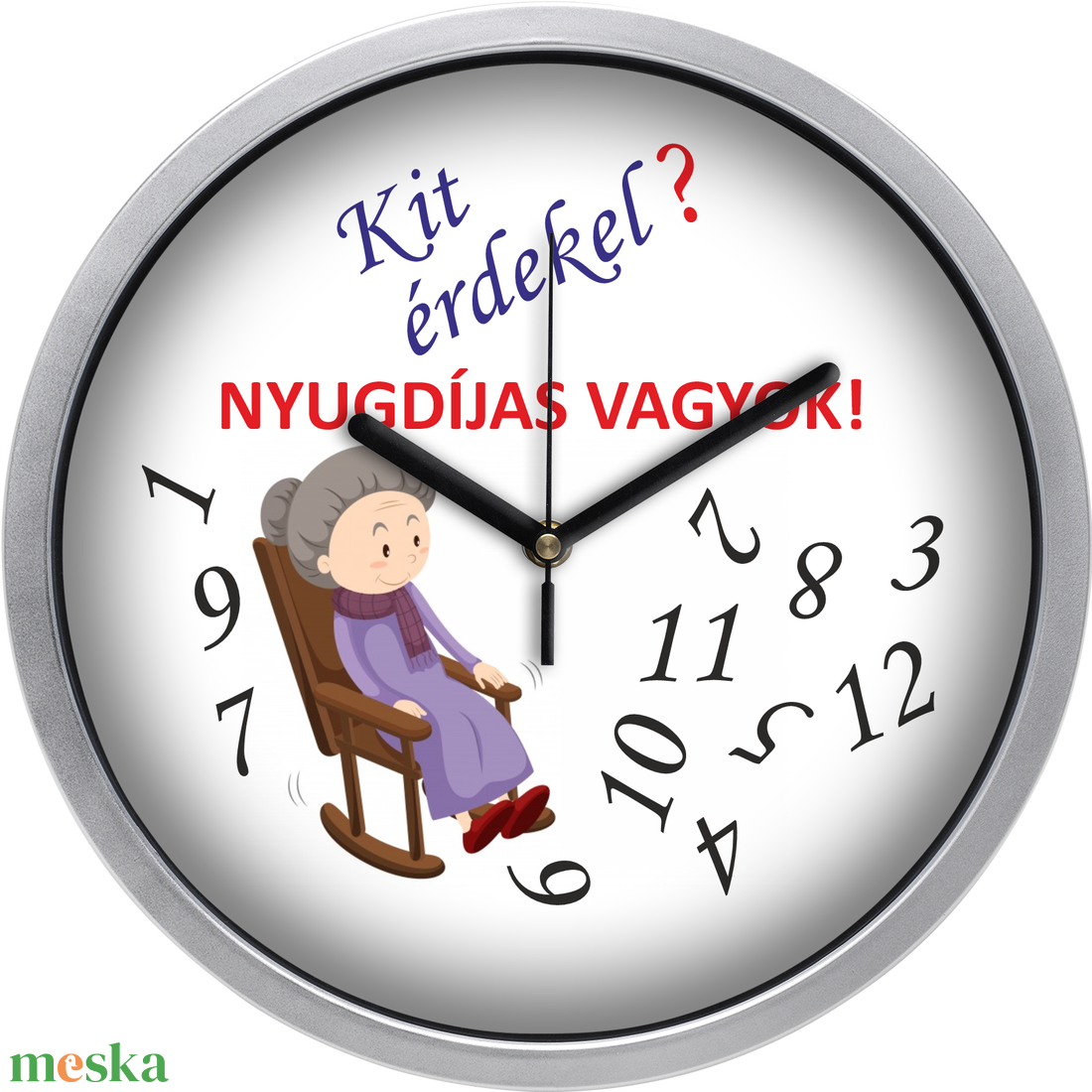 Falióra nyugdíjasoknak (női), 30 cm - otthon & életmód - dekoráció - fali és függő dekoráció - falióra & óra - Meska.hu