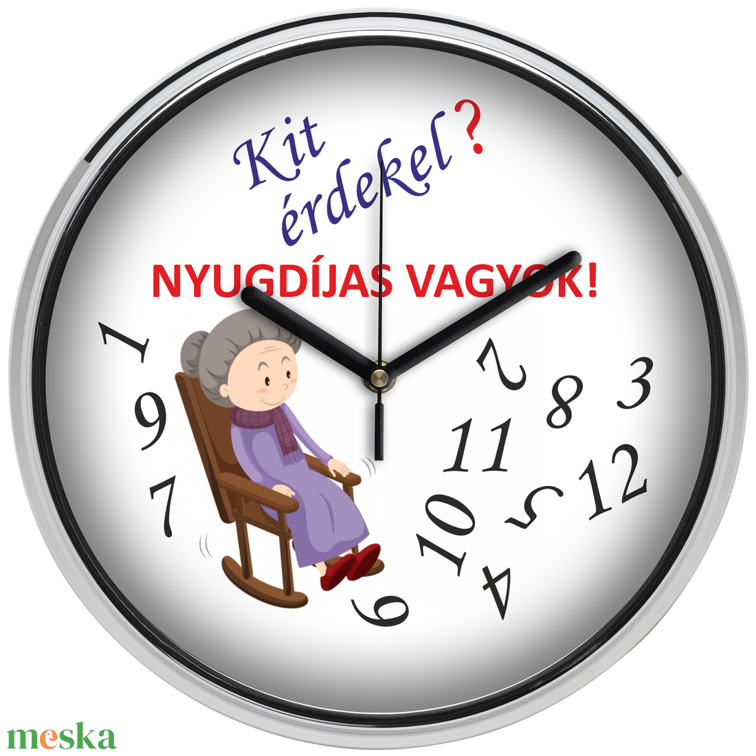 Falióra nyugdíjasoknak (női), 30 cm - otthon & életmód - dekoráció - fali és függő dekoráció - falióra & óra - Meska.hu