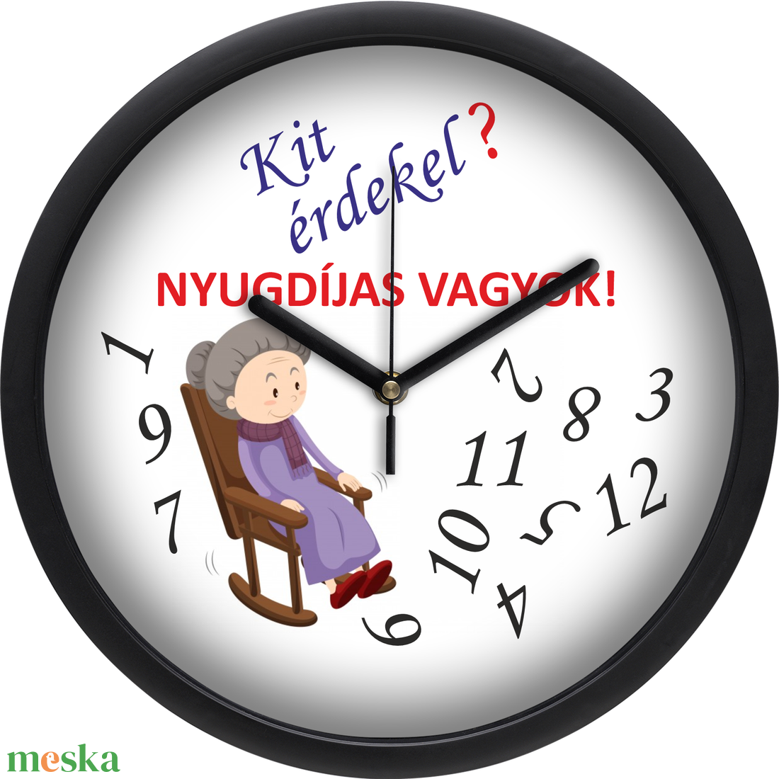 Falióra nyugdíjasoknak (női), 30 cm - otthon & életmód - dekoráció - fali és függő dekoráció - falióra & óra - Meska.hu
