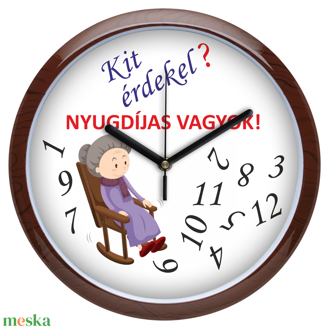 Falióra nyugdíjasoknak (női), 30 cm - otthon & életmód - dekoráció - fali és függő dekoráció - falióra & óra - Meska.hu