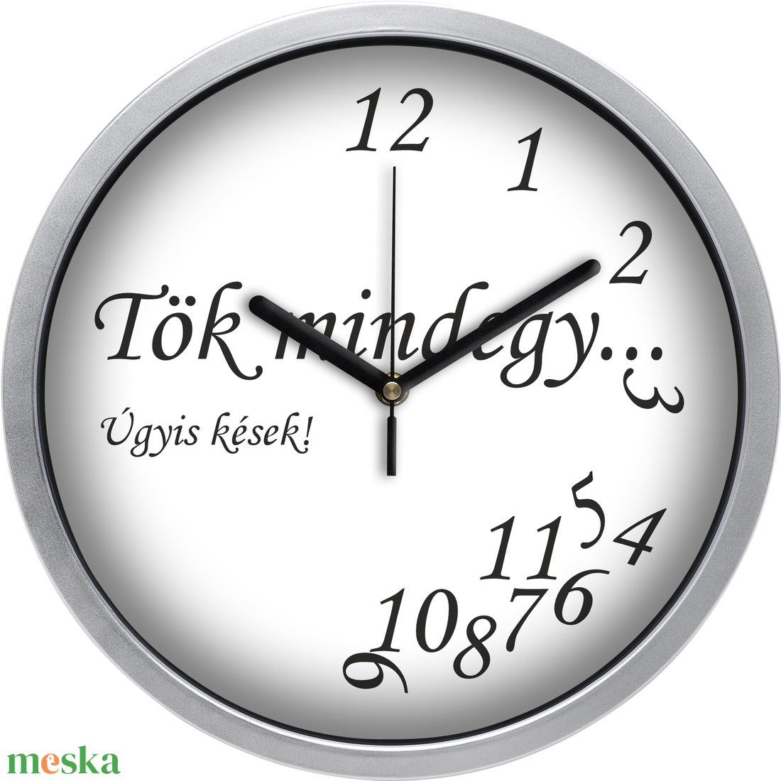 Tök mindegy falióra, 30 cm - fehér - otthon & életmód - dekoráció - fali és függő dekoráció - falióra & óra - Meska.hu