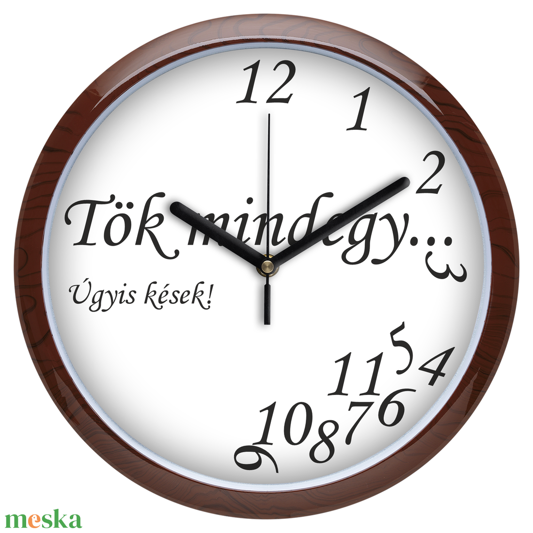 Tök mindegy falióra, 30 cm - fehér - otthon & életmód - dekoráció - fali és függő dekoráció - falióra & óra - Meska.hu