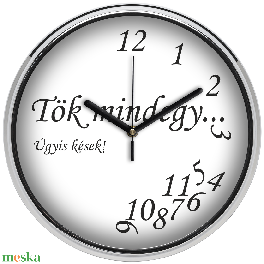 Tök mindegy falióra, 30 cm - fehér - otthon & életmód - dekoráció - fali és függő dekoráció - falióra & óra - Meska.hu