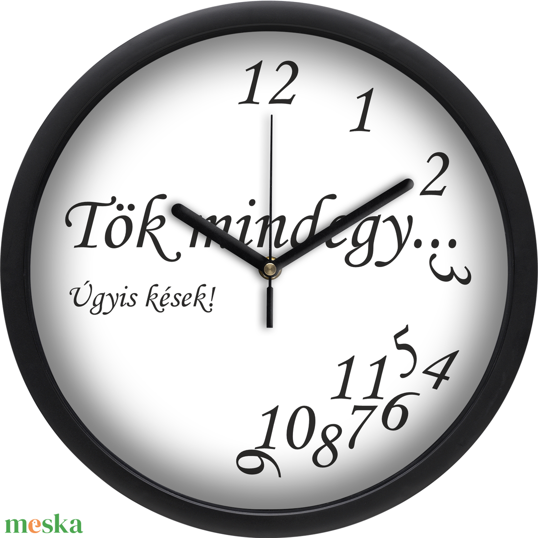 Tök mindegy falióra, 30 cm - fehér - otthon & életmód - dekoráció - fali és függő dekoráció - falióra & óra - Meska.hu