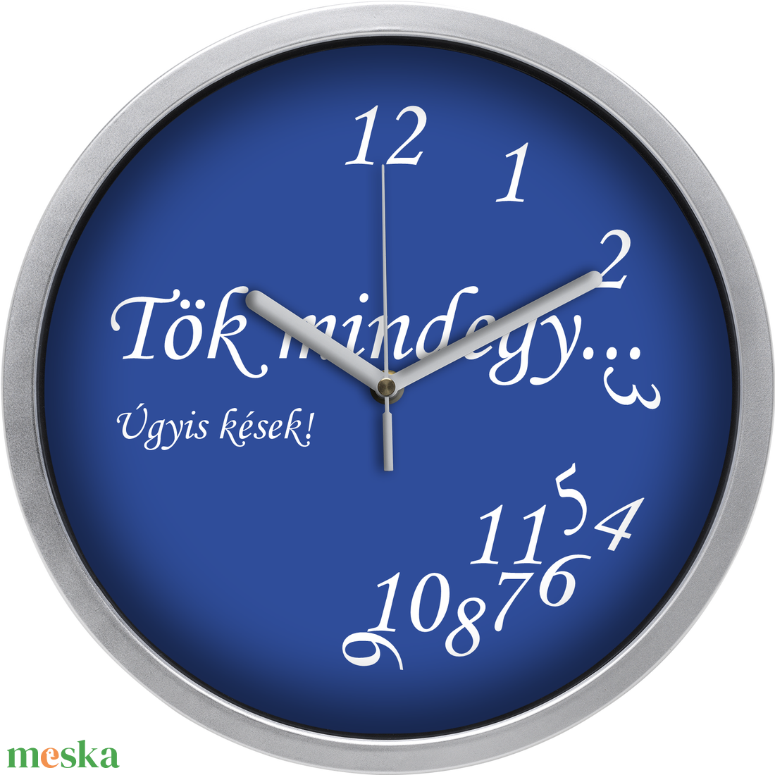 Tök mindegy falióra, 30 cm - kék - otthon & életmód - dekoráció - fali és függő dekoráció - falióra & óra - Meska.hu