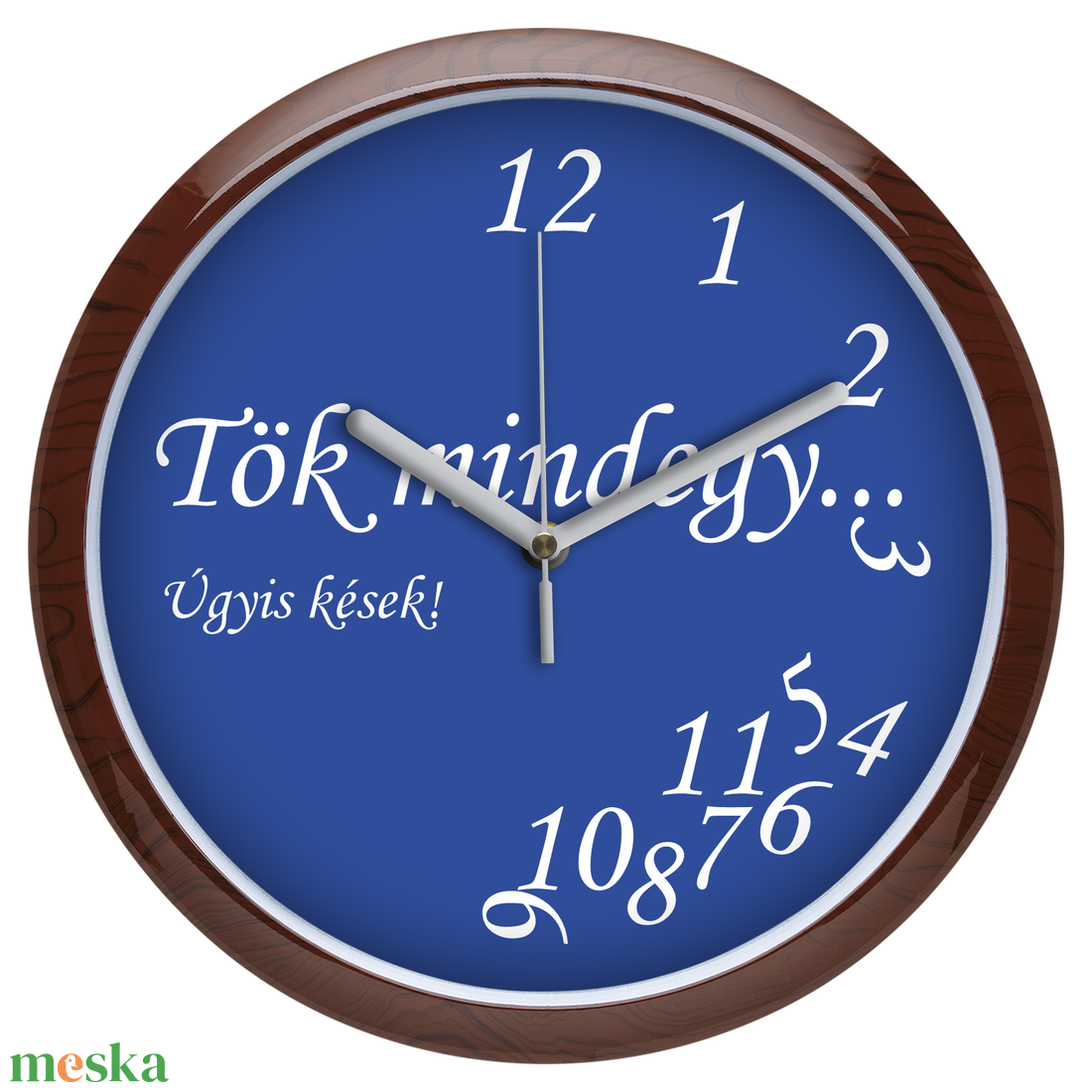 Tök mindegy falióra, 30 cm - kék - otthon & életmód - dekoráció - fali és függő dekoráció - falióra & óra - Meska.hu