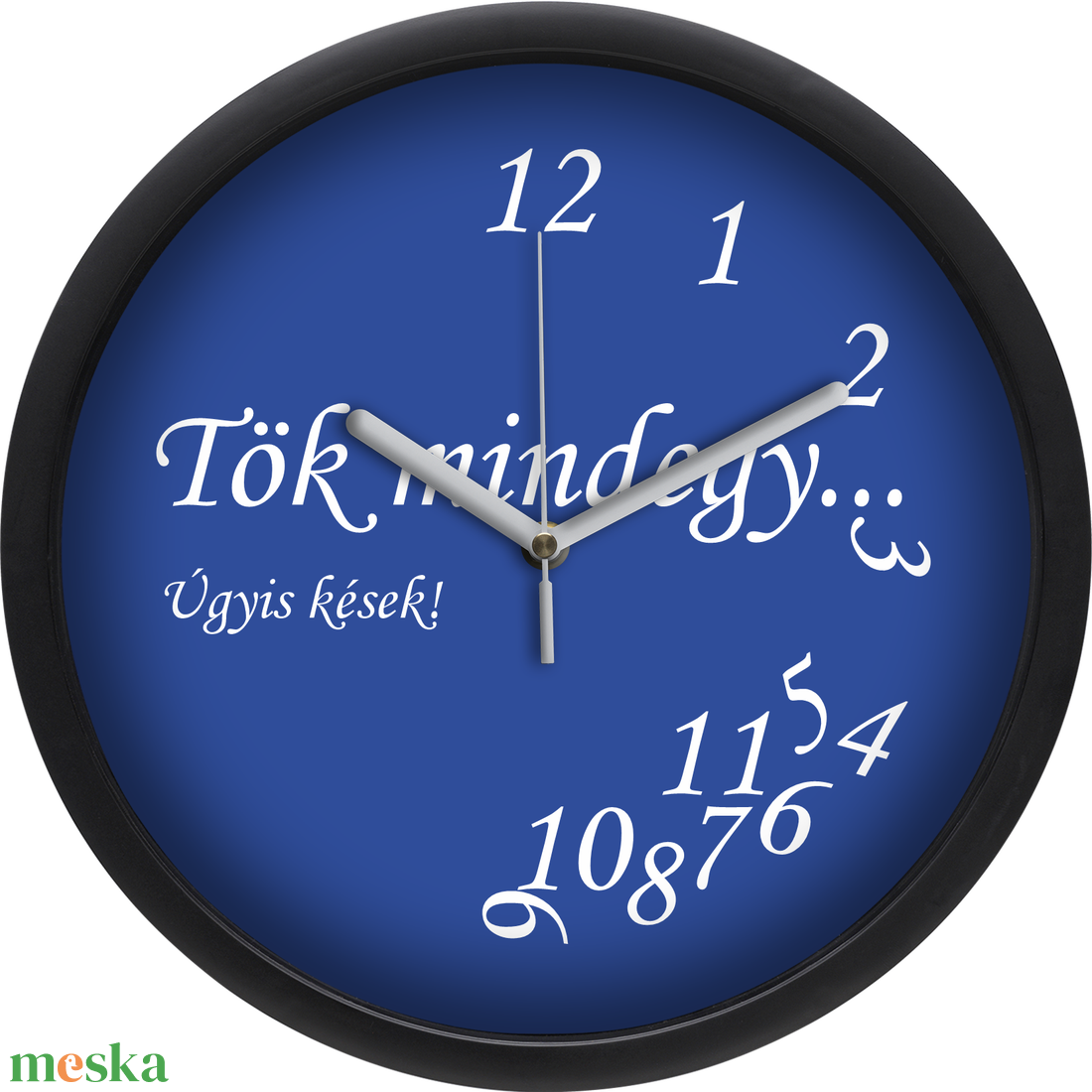 Tök mindegy falióra, 30 cm - kék - otthon & életmód - dekoráció - fali és függő dekoráció - falióra & óra - Meska.hu