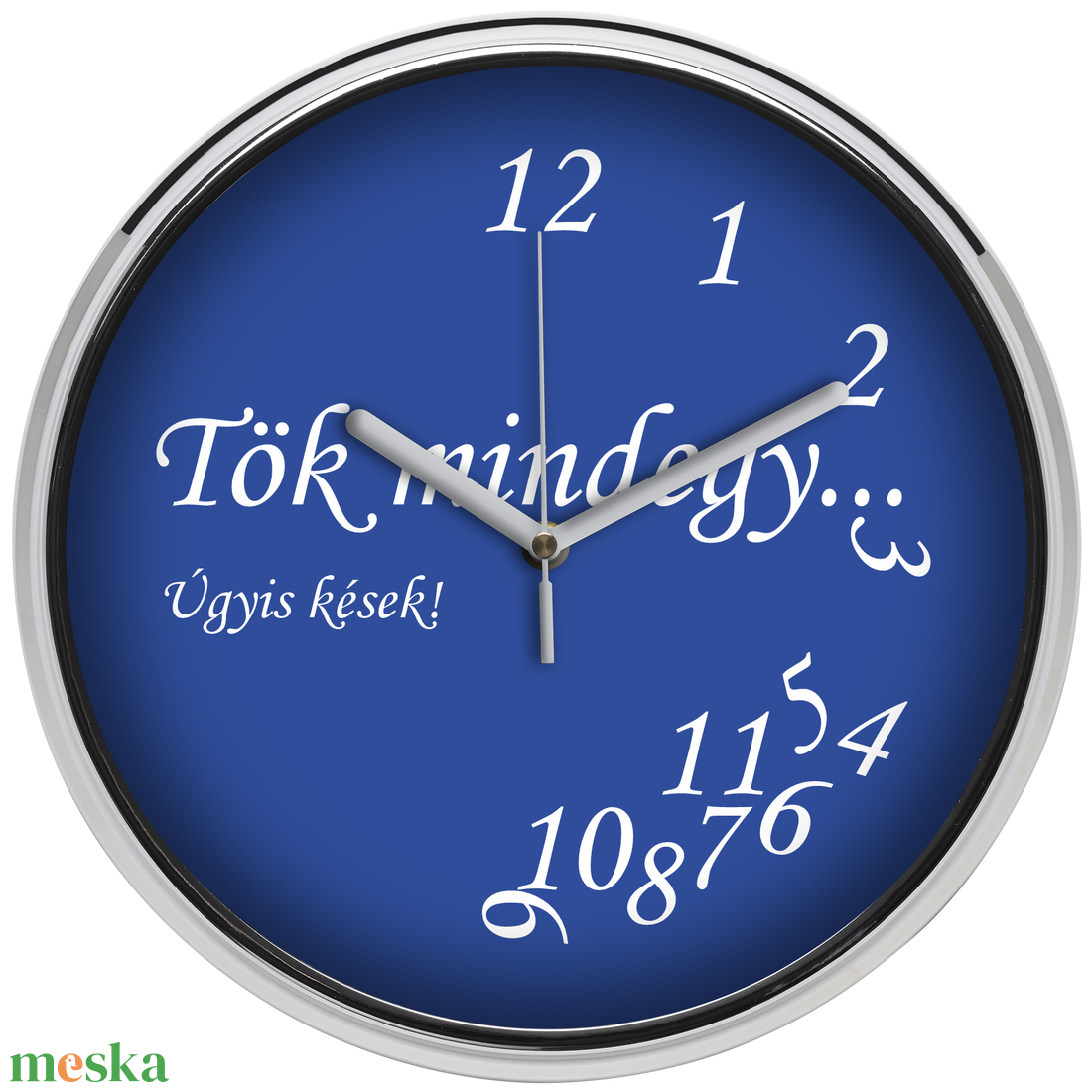 Tök mindegy falióra, 30 cm - kék - otthon & életmód - dekoráció - fali és függő dekoráció - falióra & óra - Meska.hu